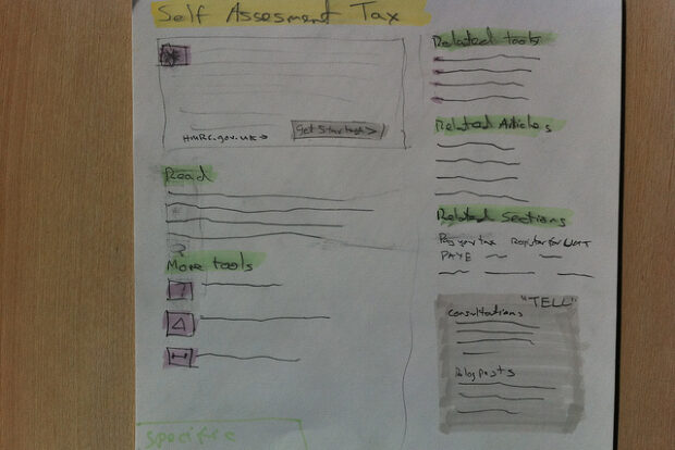 A page detailing information on self-assessment tax, related tasks, related articles and related sections. It also shows more tools.