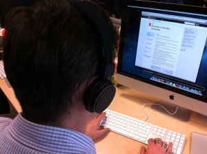 Josh tests audio navigation on GOV.UK