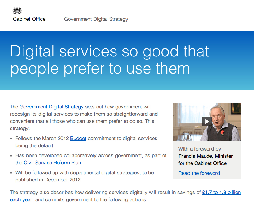 the government digital strategy, and how it was written - government