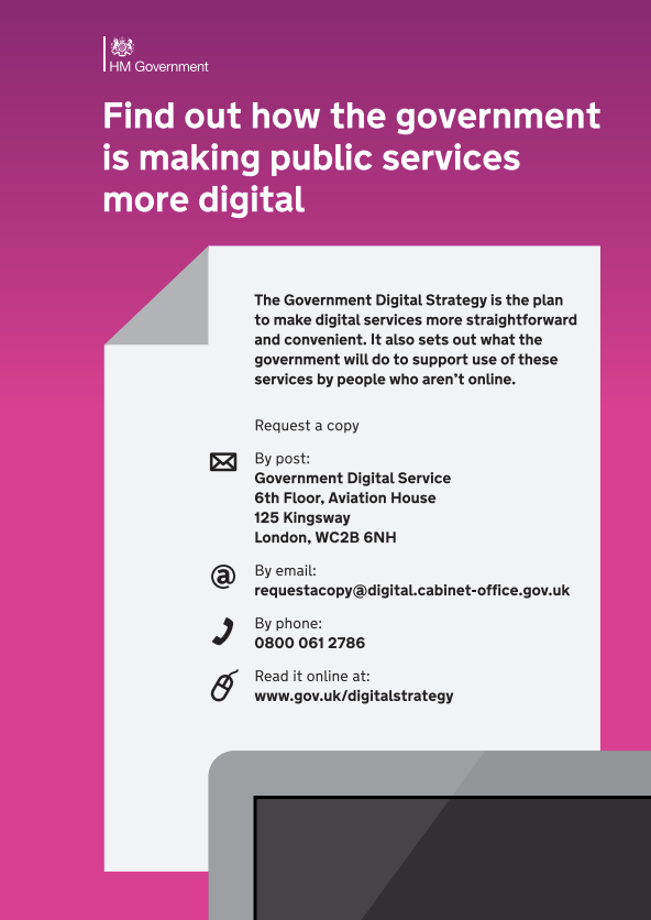 poster - find out how the government is making public services more digital