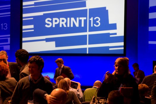 Sprint 13 logo and people