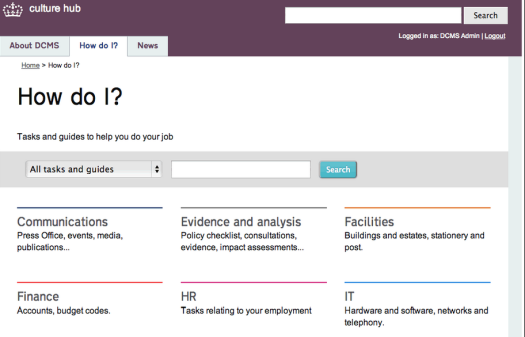 The new DCMS Intranet