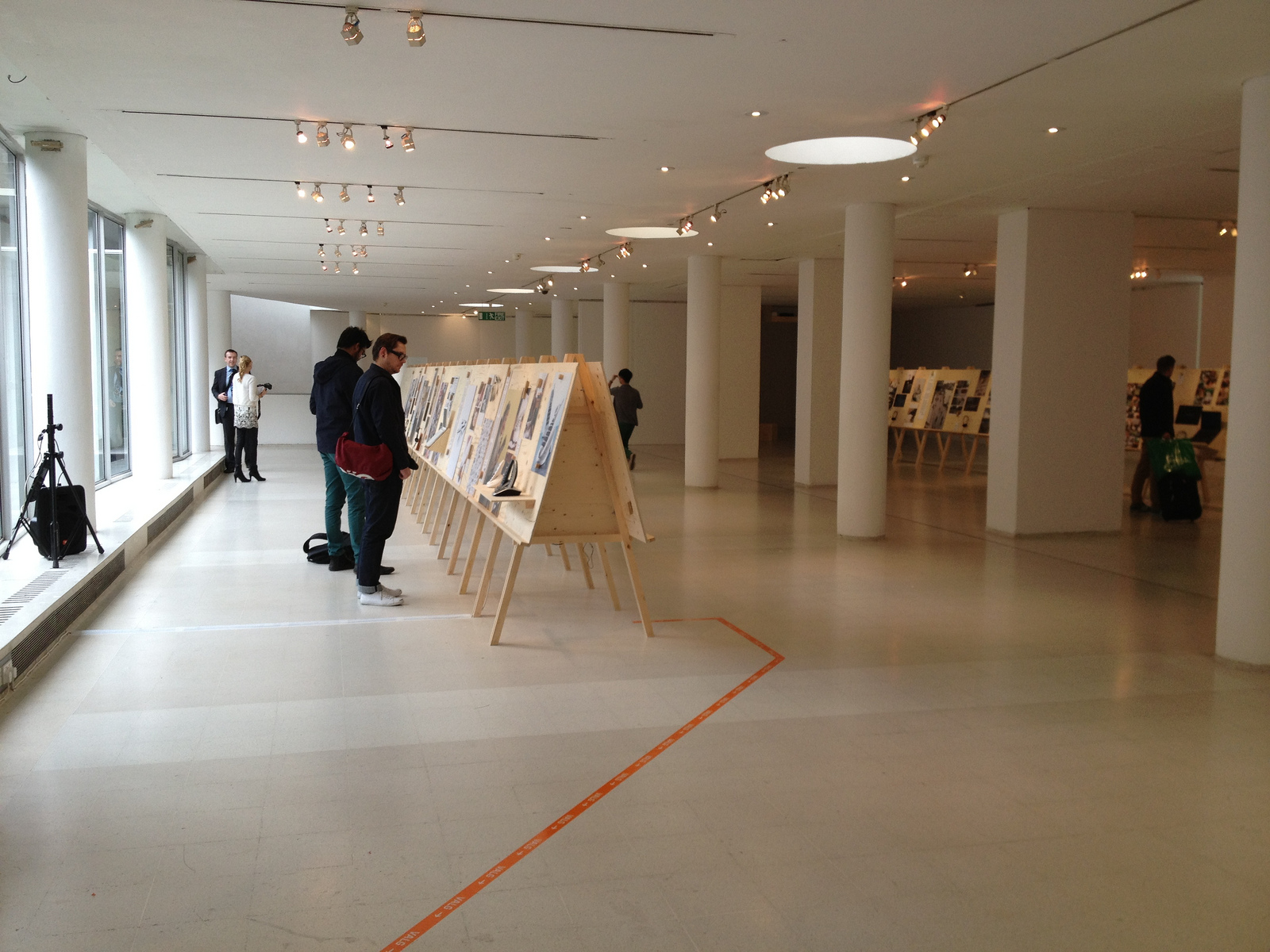 Wide shot of exhibition