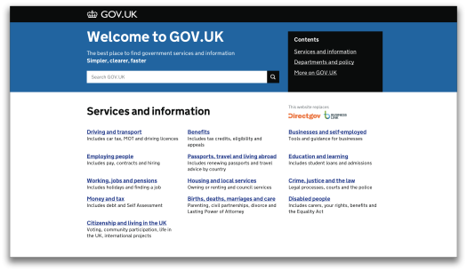 The Gov Uk Homepage Our Latest Version Government Digital Service