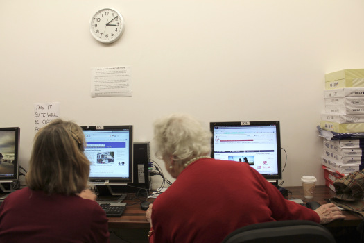 Observing how older people new to web technology interact with a computer.