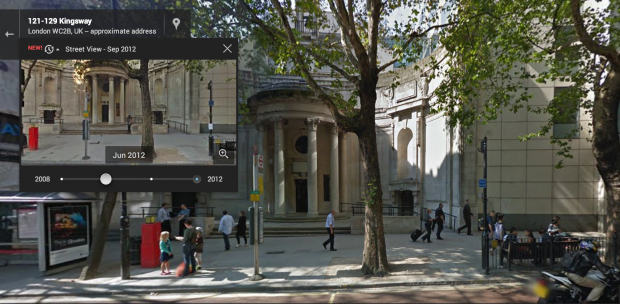 Google Street Map time machine of Aviation House