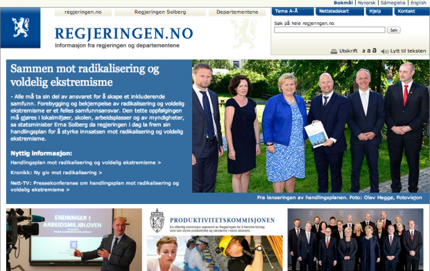 Norwegian government site