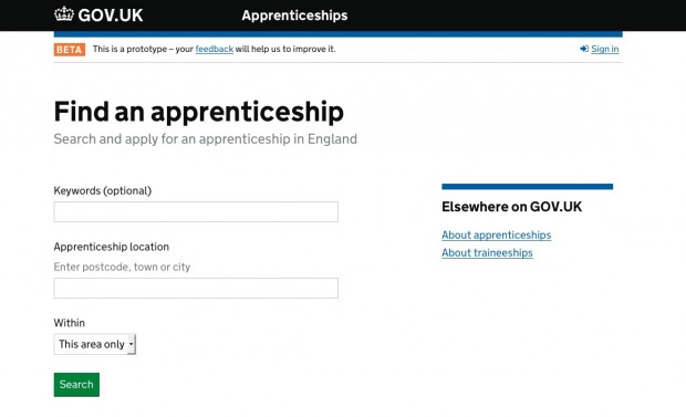 The new apprenticeships beta