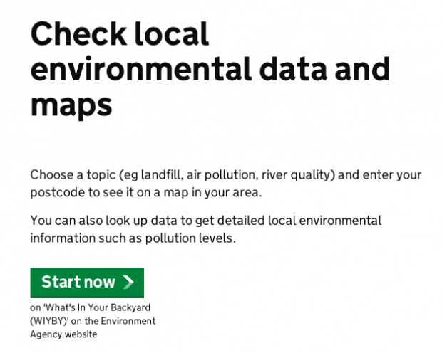 Check local environmental data and maps