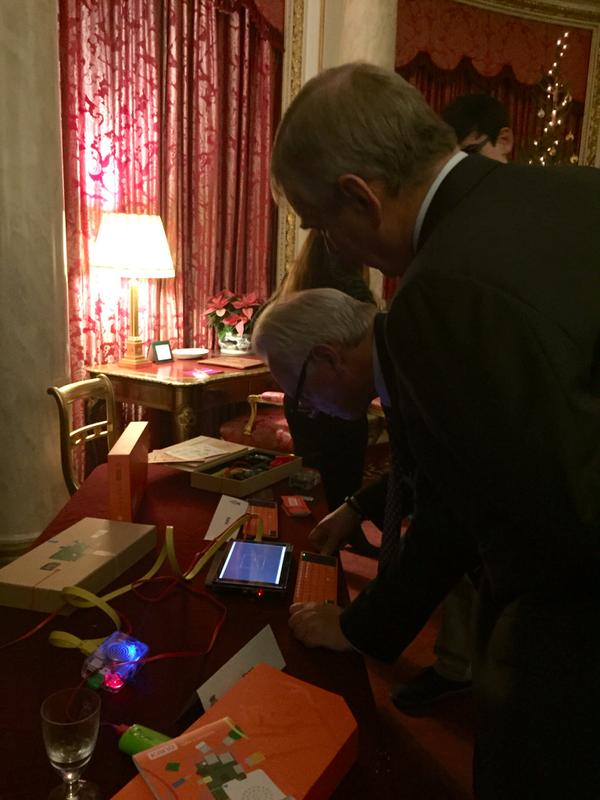 Francis Maude and HRH The Duke of York coding at Buckingham Palace