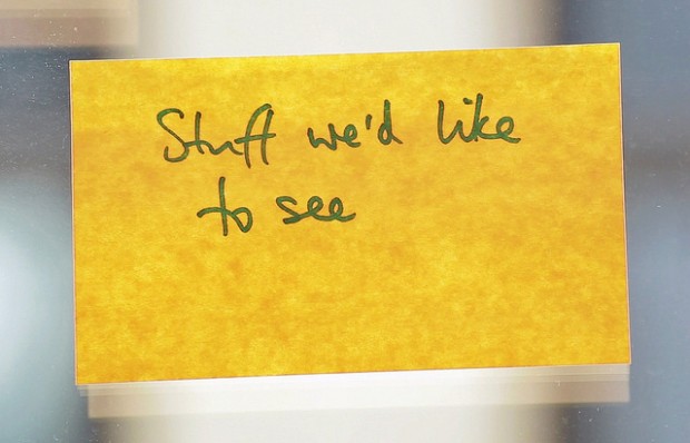 Stuff we'd like to see post-it