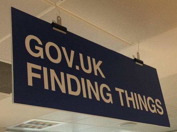 GOV.UK Finding Things team sign
