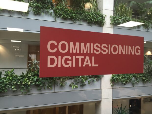 Commissioning digital signage at GDS HQ - Aviation House, London