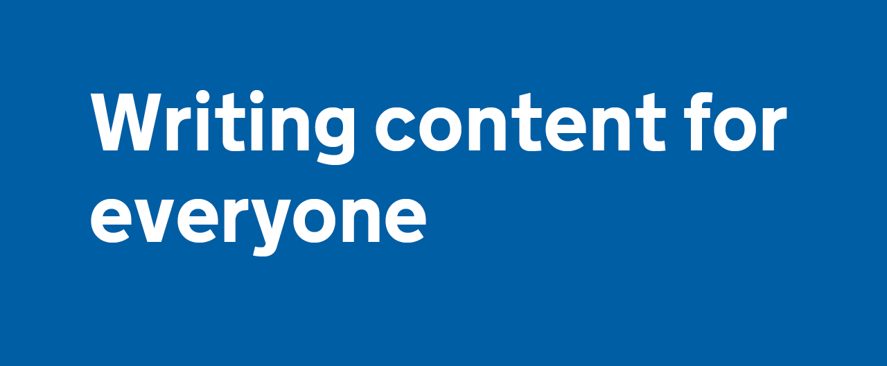 Writing content for everyone