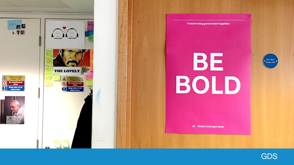 'Be bold' poster 