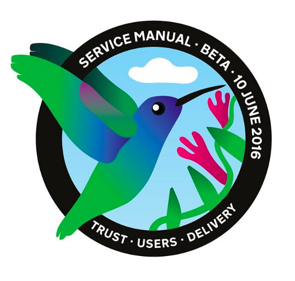 Hummingbird mission patch to celebrate the Service Manual passing its beta assessment