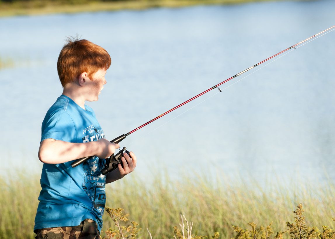 boy fishing