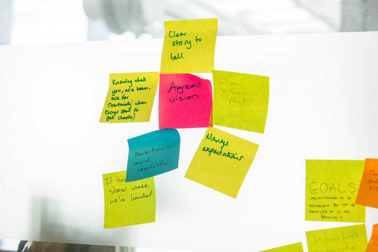 roadmap sticky notes