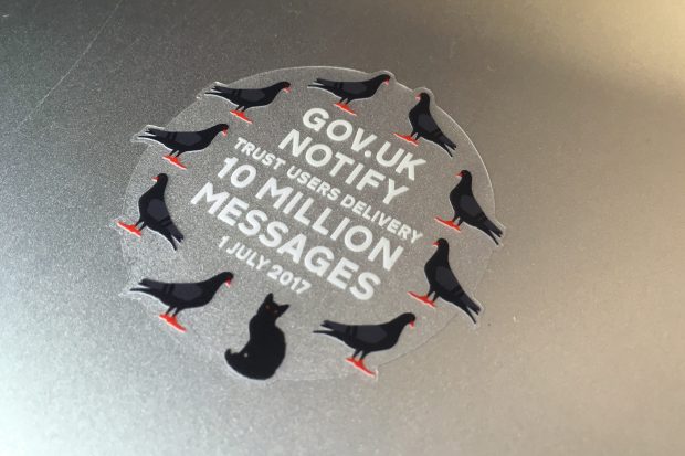 GOV.UK Notify 10 million messages badge