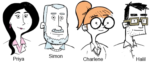 user research persona drawings