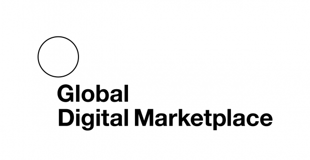 An blank page with 'Global Digital Marketplace' written on it