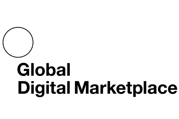 The Global Digital Marketplace logo featuring its words and a circle