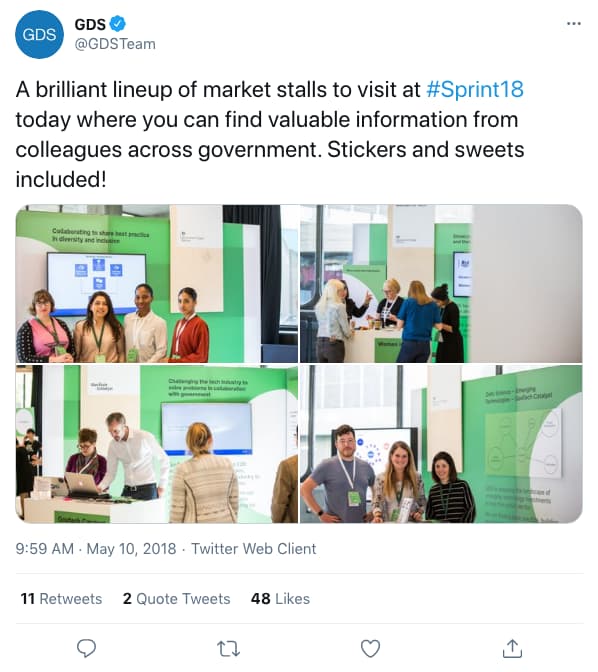 Tweet by gdsteam on 9:59 AM · May 10, 2018 (tweet content below)