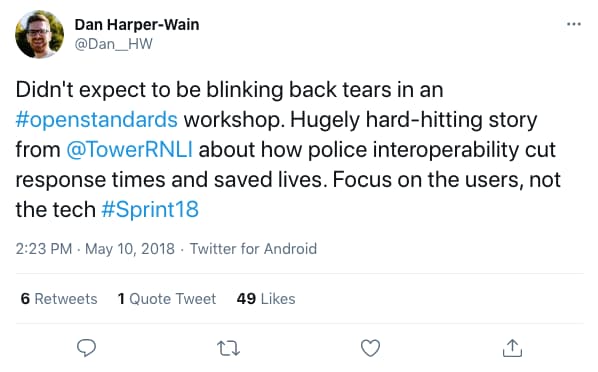 Tweet by Dan__Harper on 2:23 PM · May 10, 2018 (tweet content below)