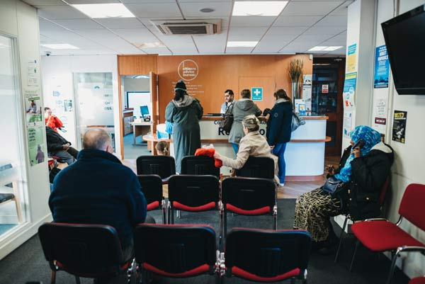 The waiting area at a Citizen's Advice branch