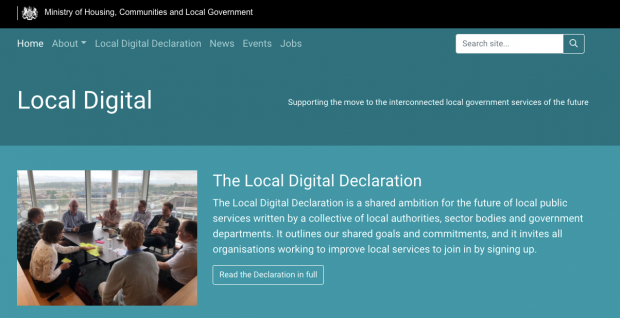 Screengrab of the Local Digital website