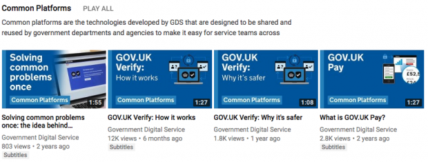 An example of how videos on the same topic are now grouped together