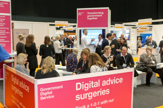 The GDS stand offering digital advice surgeries at the Public Sector Show earlier this year