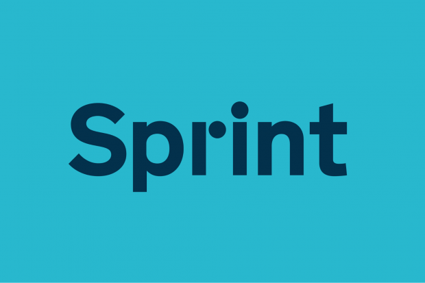 The Sprint logo - 'Sprint' written in dark blue on a light blue background