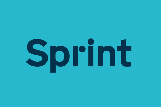 The Sprint logo - 'Sprint' written in dark blue on a light blue background