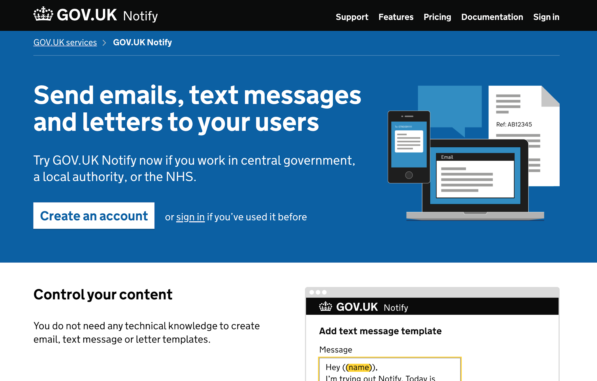 GOV.UK Notify Is Available For The Public Sector To Use For Emergency ...