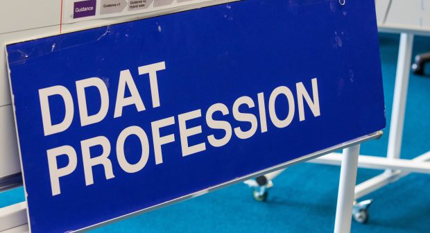 A sign that says "DDaT Profession"