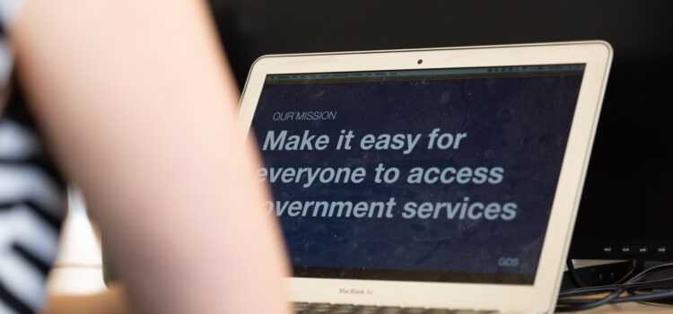 Slide deck which says 'Make it easy for everyone to access government services.'