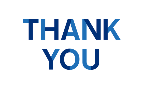 A sticker saying thank you in the blue text style of Design System Day 2024.